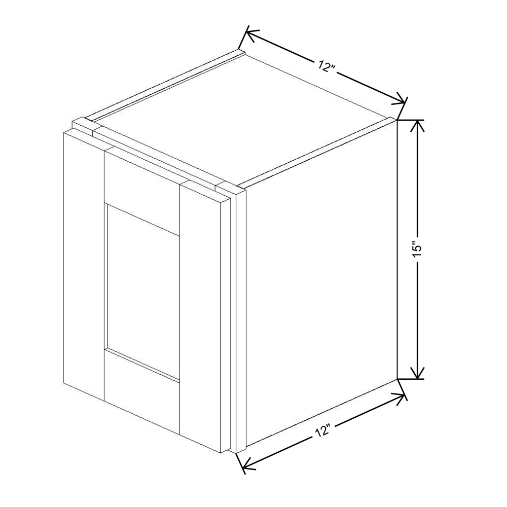 Fabuwood Allure Galaxy Frost Wall 15”H Single Door 12"W Cabinet
