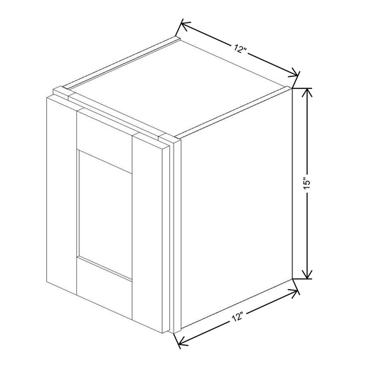 Fabuwood Allure Galaxy Frost Wall 15”H Single Door 12"W Cabinet