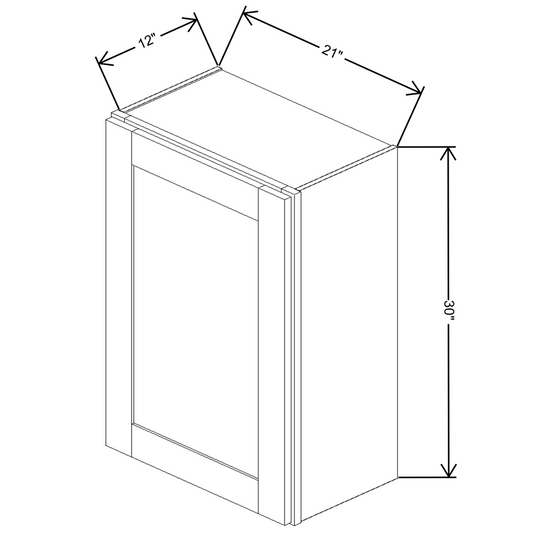 Fabuwood Allure Galaxy Frost Wall 30”H Single Door 21"W Cabinet