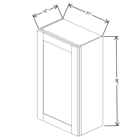 Fabuwood Allure Galaxy Frost Wall 36”H Single Door 21"W Cabinet