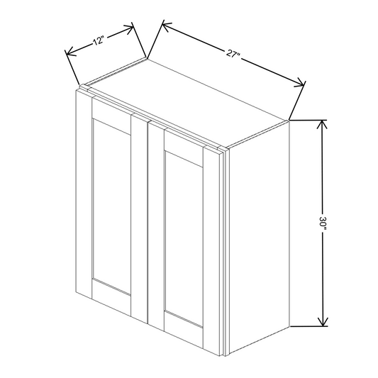 Fabuwood Allure Galaxy Frost Wall 30”H Double Doors 27"W Cabinet