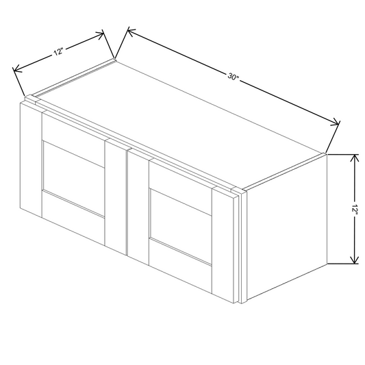Fabuwood Allure Galaxy Frost Wall 12”H Double Doors 30"W Cabinet
