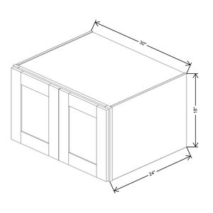 Fabuwood Allure Galaxy Frost Wall 18”H Double Doors 30"W x 24”D Cabinet