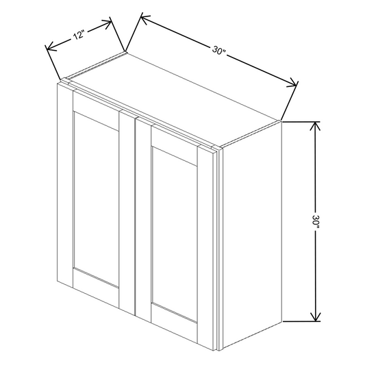 Fabuwood Allure Galaxy Frost Wall 30”H Double Doors 30"W Cabinet