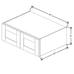 Fabuwood Allure Galaxy Frost Wall 12”H Double Doors 33"W x 24”D Cabinet