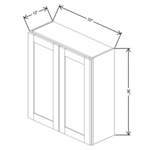 Fabuwood Allure Galaxy Frost Wall 33"W x 36"H Shaker Cabinet