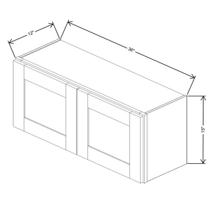 Fabuwood Allure Galaxy Frost Wall 36"W x 15"H Shaker Cabinet