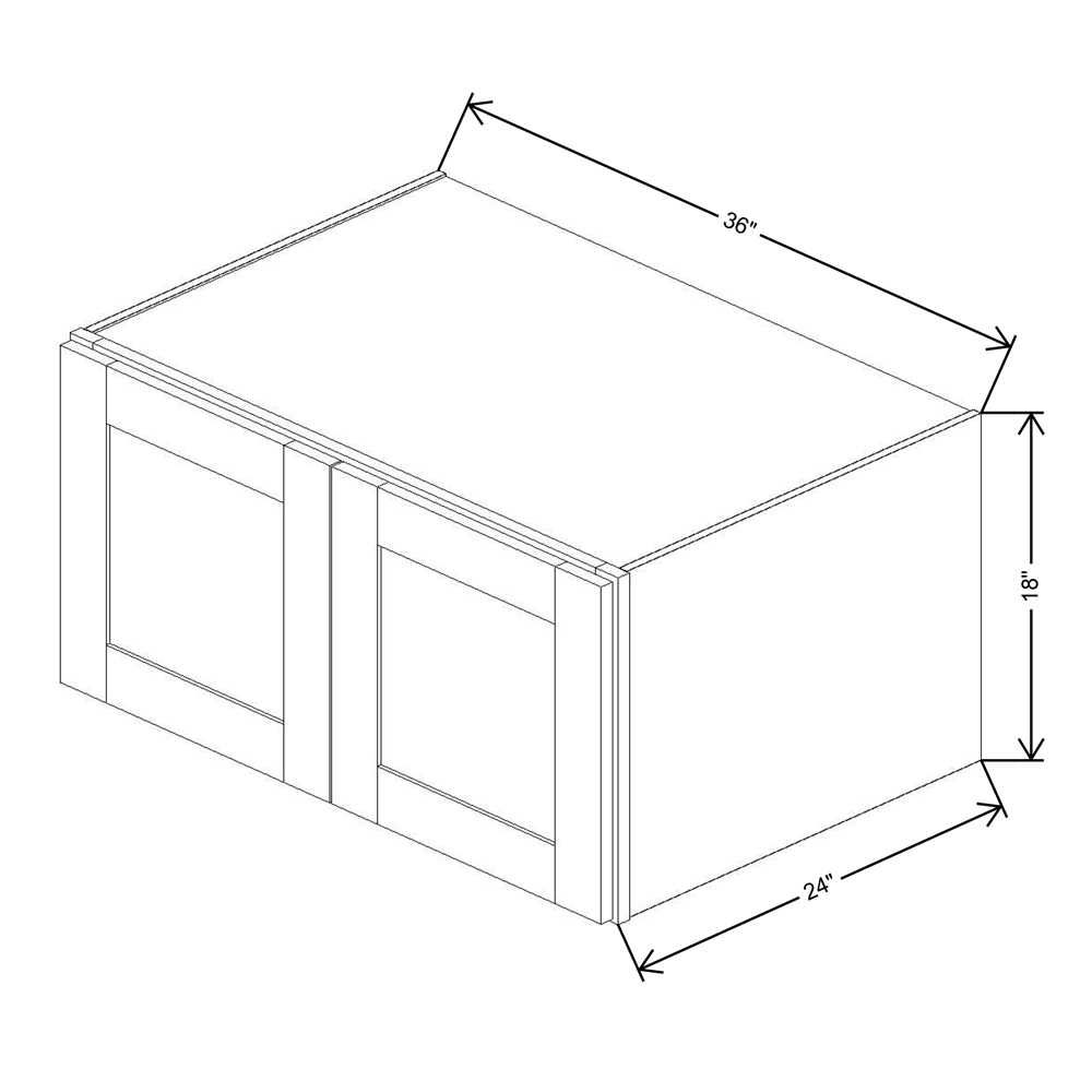 Fabuwood Allure Galaxy Frost 36"W X 18"H X 24"D Wall