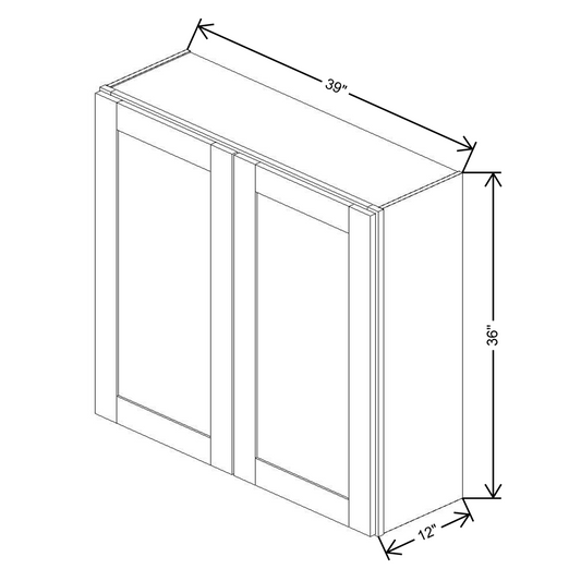 Fabuwood Allure Galaxy Frost Wall 36”H Double Doors 39"W Cabinet