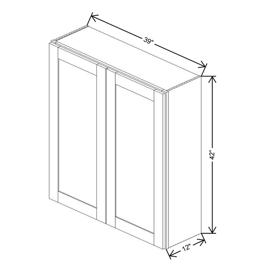 Fabuwood Allure Galaxy Frost Wall 42”H Double Doors 39"W Cabinet