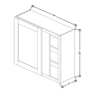 Fabuwood Allure Galaxy Frost 36"W X 30"H  Single Door Blind Wall