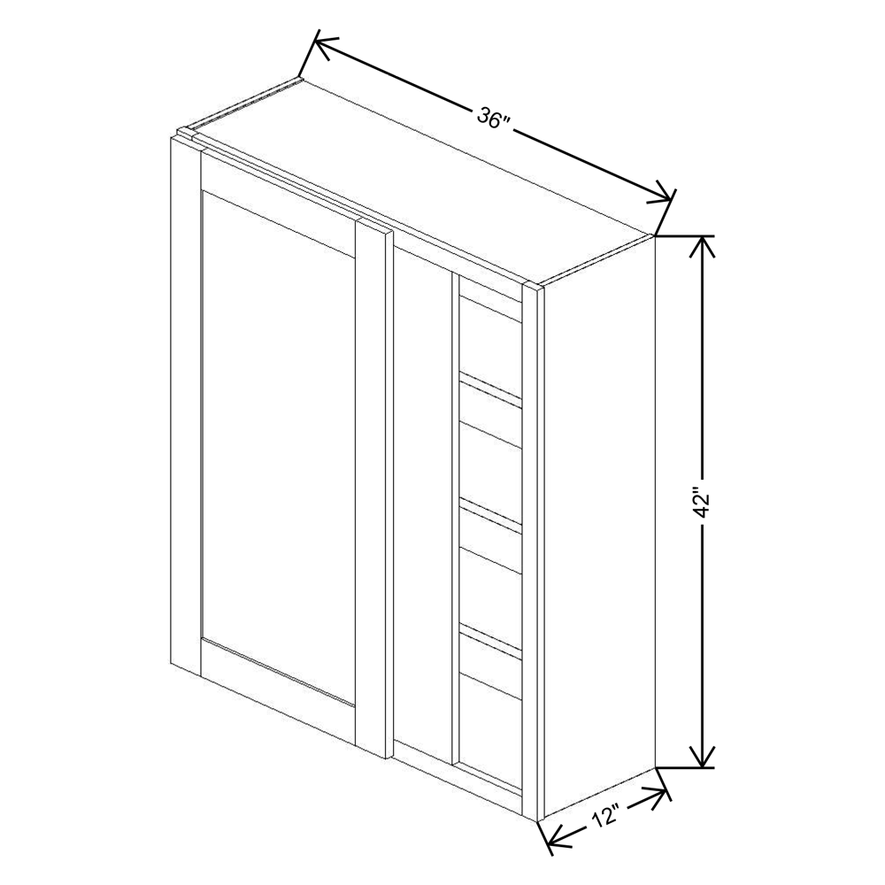 Fabuwood Allure Galaxy Frost 36"W X 42"H Single Door Blind Wall