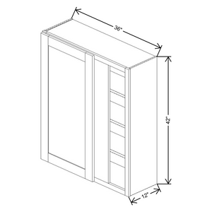 Fabuwood Allure Galaxy Frost 36"W X 42"H Single Door Blind Wall