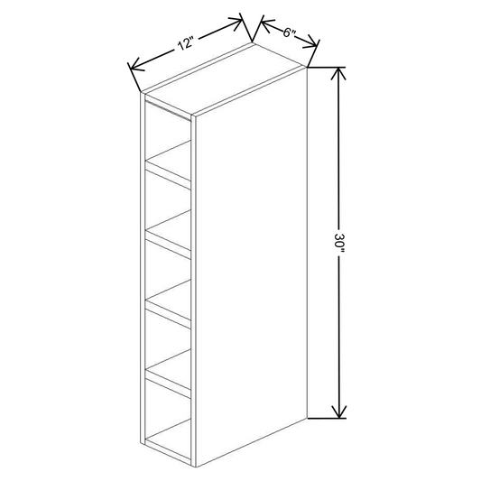 Fabuwood Allure Galaxy Frost Wine Cube 06"W x 30”H Cabinet