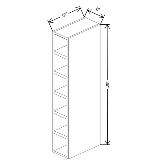 Fabuwood Allure Galaxy Frost Wine Cube 06"W x 36”H Cabinet