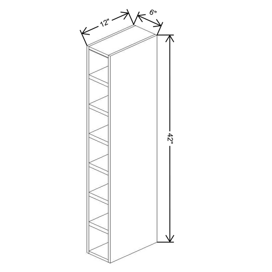 Fabuwood Allure Galaxy Frost Wine Cube 06"W x 42”H Cabinet