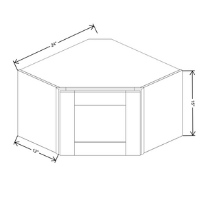 Fabuwood Allure Galaxy Frost 24"W X 15"H   Diagonal Corner Wall