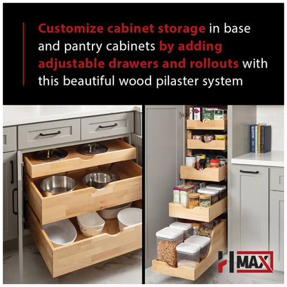 HR MAX™ Pilaster System, 80 pcs Bulk Pack 1-1/4" Pilasters