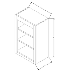 FABUWOOD ALLURE GALAXY FROST 18"W X 30"H  Wall Open Shelf  {Galaxy-Fusion}