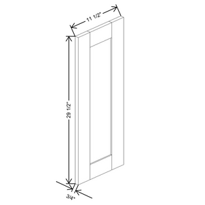 Fabuwood Allure Galaxy Frost 30"H Wall Wainscot