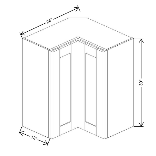 Fabuwood Allure Galaxy Frost Wall 30”H Square Corner 24"W Cabinet
