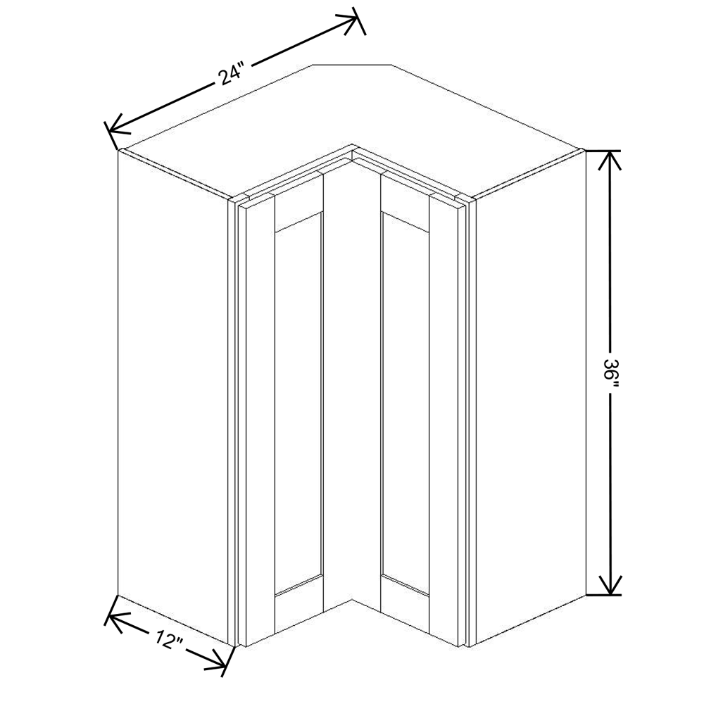 Fabuwood Allure Galaxy Frost 24"W X 36"H Square Corner Wall