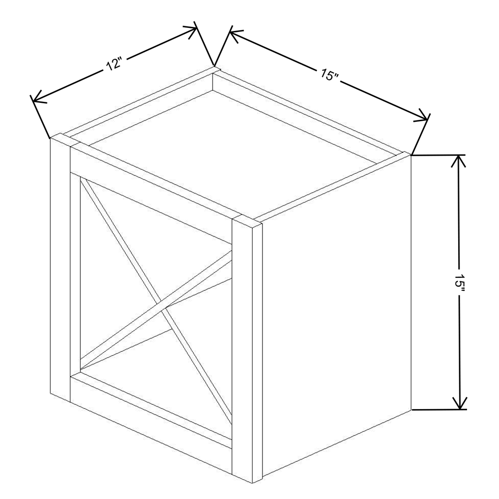 Fabuwood Allure Galaxy Frost Wall Wine Rack 15"W x 15”H Cabinet