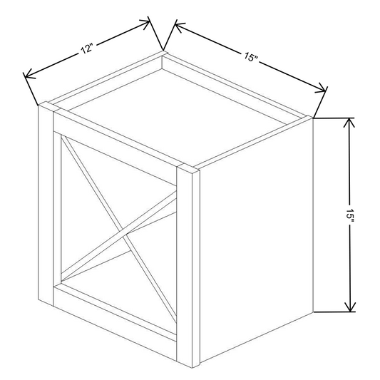 Fabuwood Allure Galaxy Frost Wall Wine Rack 15"W x 15”H Cabinet