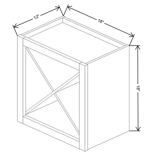 Fabuwood Allure Galaxy Frost Wall Wine Rack 18"W x 18”H Cabinet
