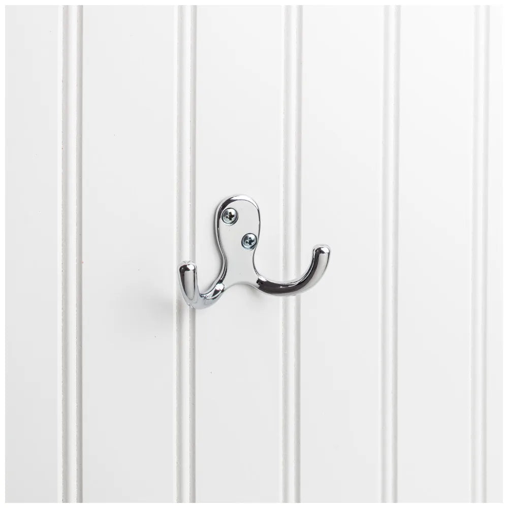 1-7/8" Polished Chrome Heavy Duty Double Prong Wall Mounted Hook