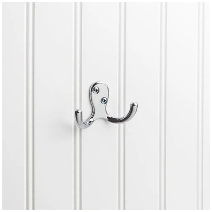 1-7/8" Polished Chrome Heavy Duty Double Prong Wall Mounted Hook
