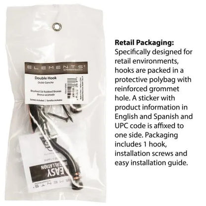 1-9/16" Satin Nickel Double Prong Ceiling Mounted Hook