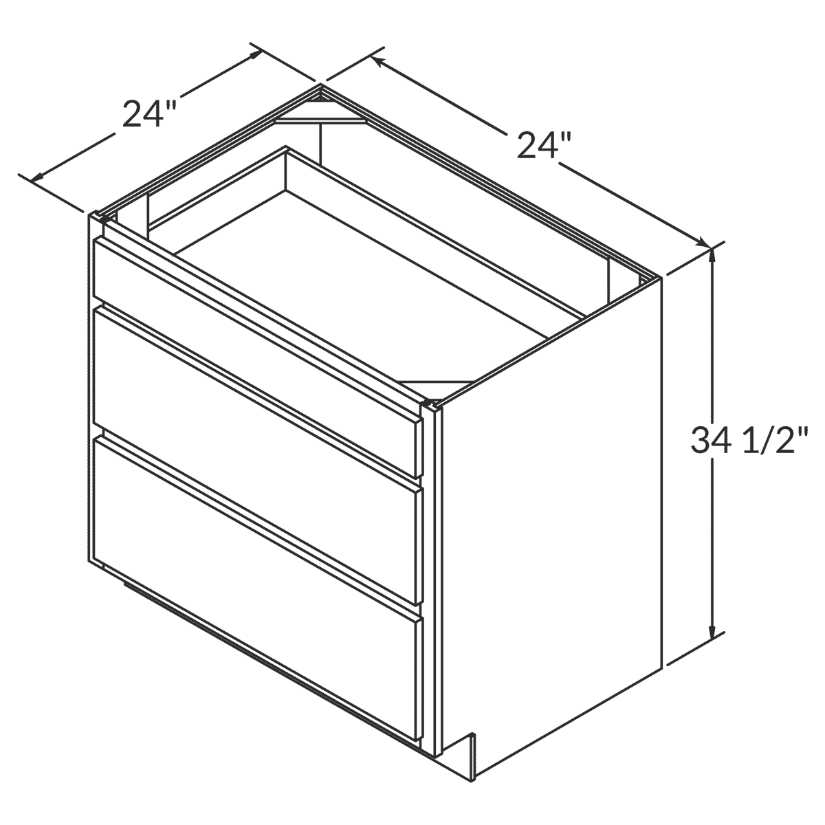 Fabuwood Allure Galaxy Horizon Drawer Base 24"W Assembled Cabinet