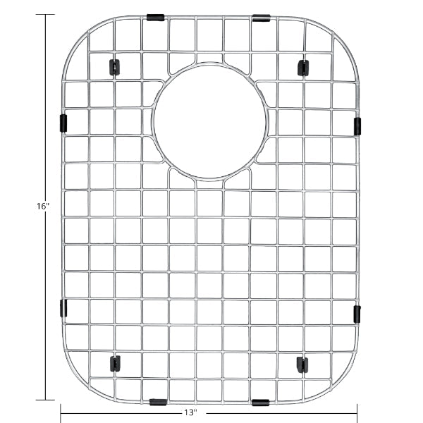 Stainless Steel Bottom Grid - Fits in Large Bowl of Karran Sinks - PU23, PU53