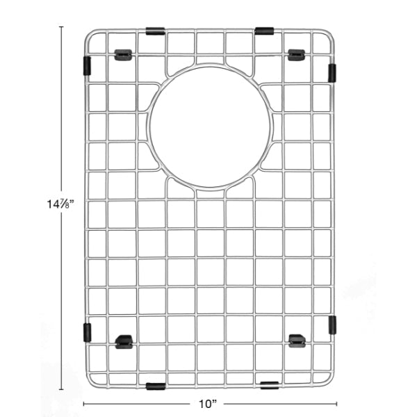 Stainless Steel Bottom Grid - Fits in Small Bowl of Karran Sinks - QA-760, QAR-760