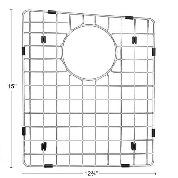 Stainless Steel Bottom Grid - Fits in Right Bowl of Karran Sinks - QT-710, QU-710