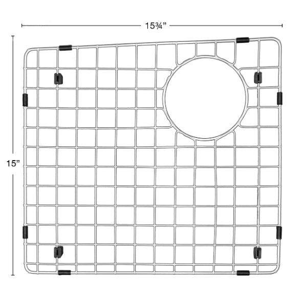 Stainless Steel Bottom Grid - Fits in Left Bowl of Karran Sinks - QT-711, QU-711