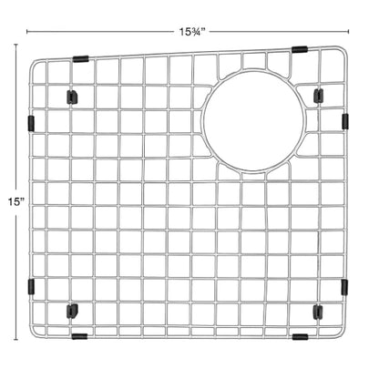 Stainless Steel Bottom Grid - Fits in Left Bowl of Karran Sinks - QT-711, QU-711