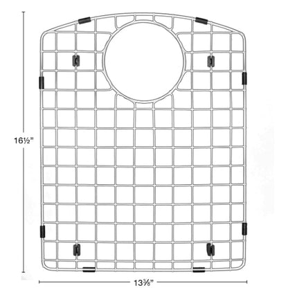Stainless Steel Bottom Grid - Fits in Small Bowl of Karran Sinks - QT-610, QU-610