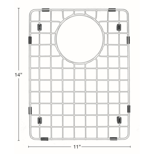 Stainless Steel Bottom Grid - Fits in Small Bowl of Karran Sinks - QT-610, QU-610