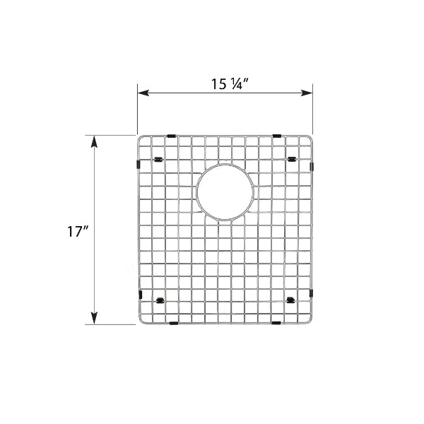 Stainless Steel Bottom Grid - Fits in Large Bowl of Karran Sinks - QT-811, QU-811