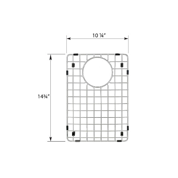 Stainless Steel Bottom Grid - Fits in Small Bowl of Karran Sinks - QT-811, QU-811