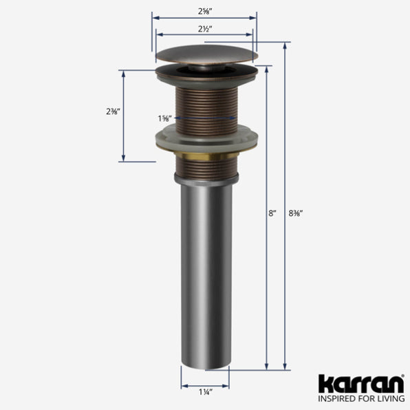 Pop-Up Bathroom Sink Drain In Oil-Rubbed Bronze