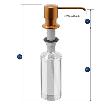 Soap/Lotion Dispenser In Brushed Copper