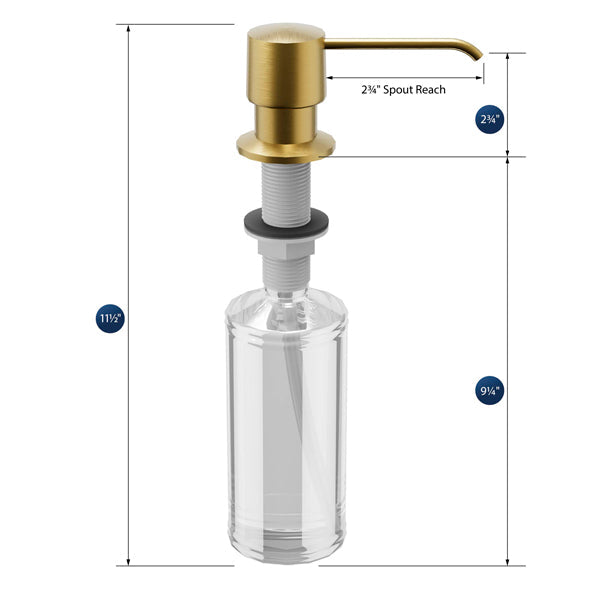 Soap/Lotion Dispenser In Brushed Gold