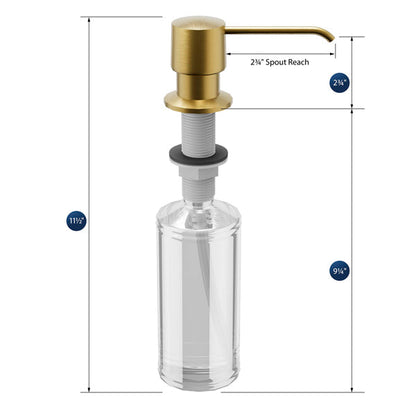 Soap/Lotion Dispenser In Brushed Gold