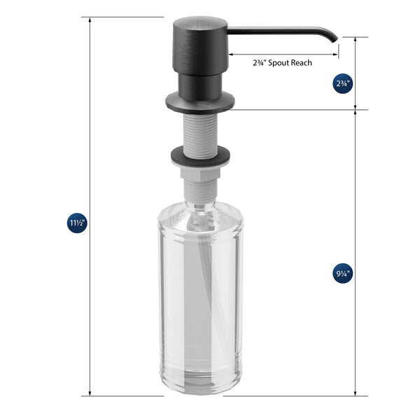 Soap/Lotion Dispenser In Gunmetal Grey