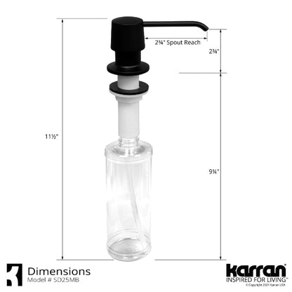 Soap/Lotion Dispenser In Matte Black