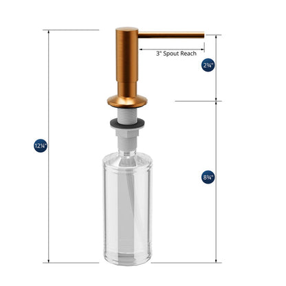 Soap/Lotion Dispenser In Brushed Copper