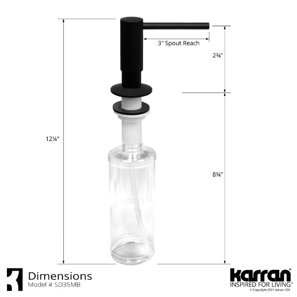 Soap/Lotion Dispenser In Matte Black